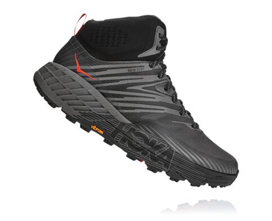 Zapatillas Trail Hoka One One Hombre - Speedgoat Mid Gore-Tex 2 - Negras - XTS961435